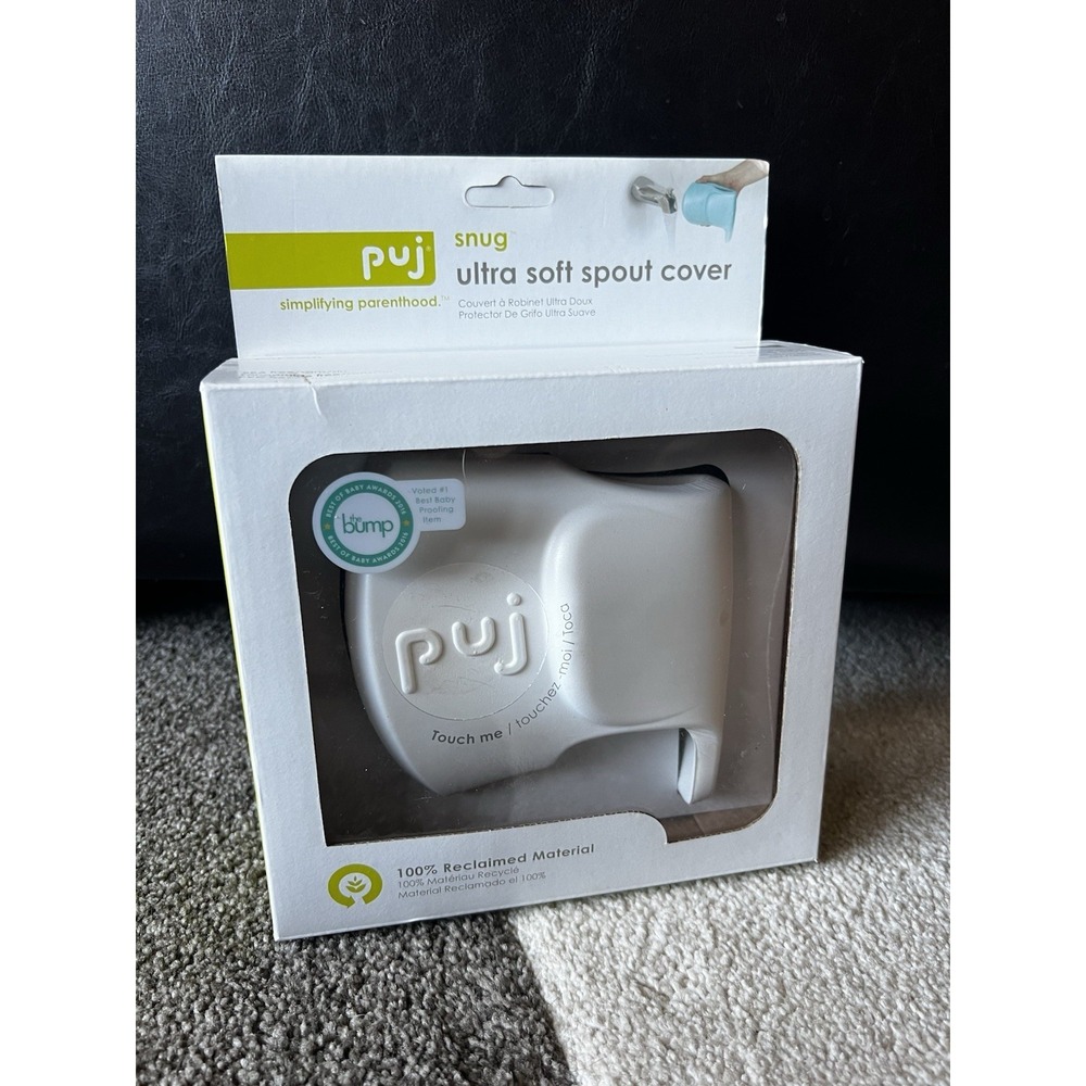 Puj Snug Ultra Soft Spout Cover for Baby Safe Bath Time Fun White Elephant Trunk